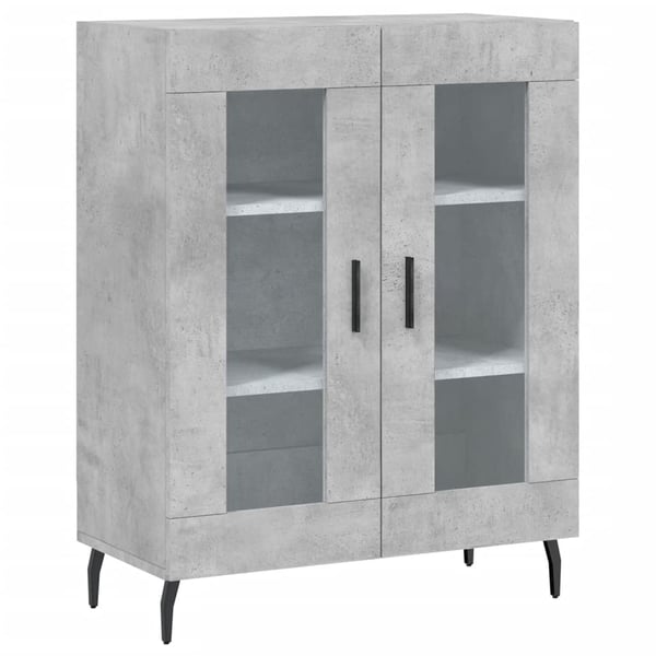 vidaXL Highboard betonggrå 69,5x34x180 cm konstruert tre