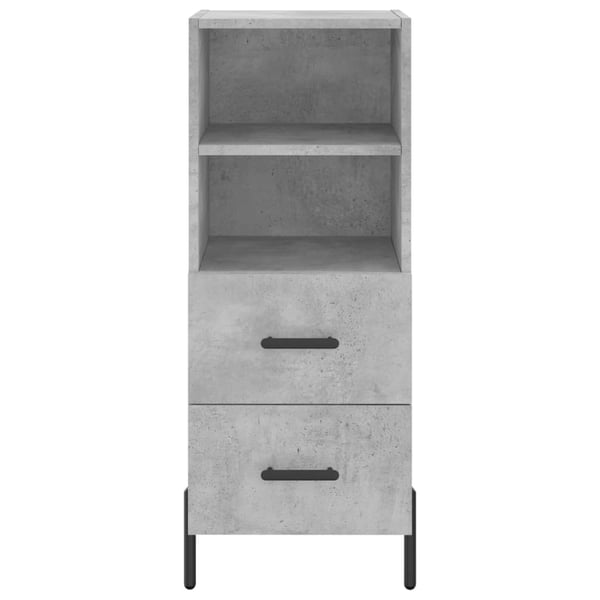 vidaXL Highboard betonggrå 34,5x34x180 cm konstruert tre