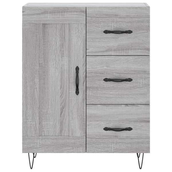 vidaXL Highboard grå sonoma 69,5x34x180 cm konstruert tre