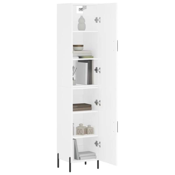 vidaXL skab 34,5x34x180 cm konstrueret træ hvid
