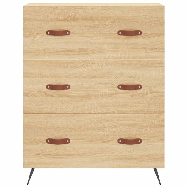 vidaXL højskab 69,5x34x180 cm konstrueret træ sonoma-eg