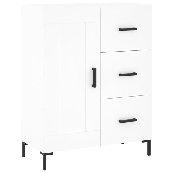 vidaXL højskab 69,5x34x180 cm konstrueret træ hvid