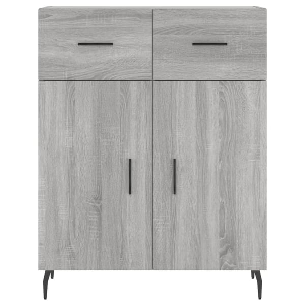 vidaXL Highboard grå sonoma 69,5x34x180 cm konstruert tre
