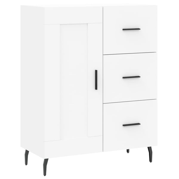 vidaXL Highboard hvit 69,5x34x180 cm konstruert tre