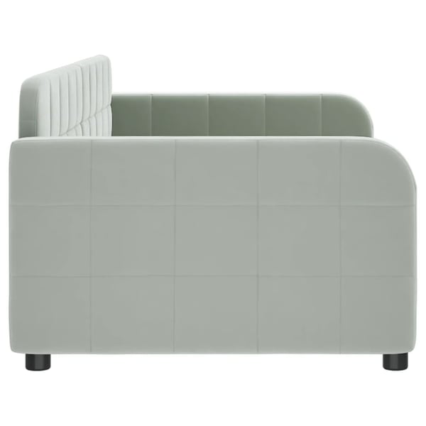 vidaXL daybed 90x200 cm velour lysegrå