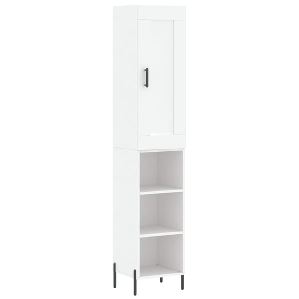 vidaXL skab 34,5x34x180 cm konstrueret træ hvid