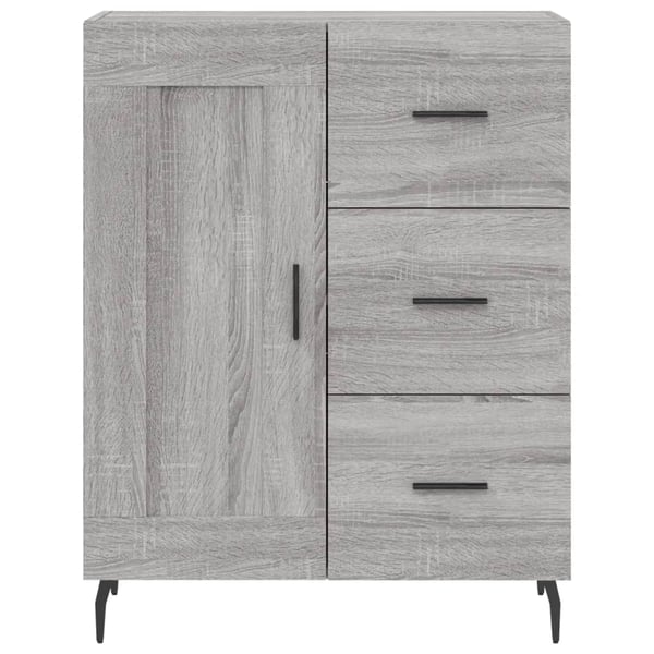 vidaXL Kaappi harmaa Sonoma 69,5x34x180 cm tekninen puu