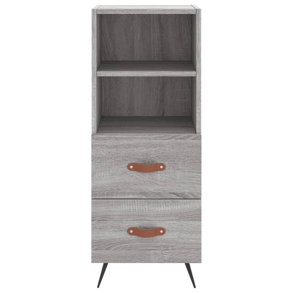 vidaXL Highboard grå sonoma 34,5x34x180 cm konstruert tre