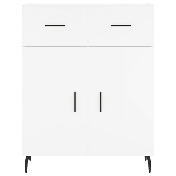 vidaXL Highboard hvit 69,5x34x180 cm konstruert tre