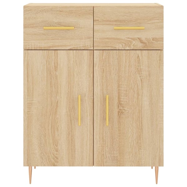 vidaXL højskab 69,5x34x180 cm konstrueret træ sonoma-eg