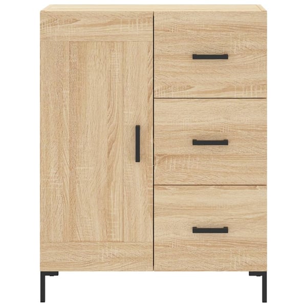 vidaXL Highboard sonoma eik 69,5x34x180 cm konstruert tre