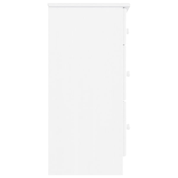 vidaXL Kommode ALTA hvit 112x35x73 cm heltre furu