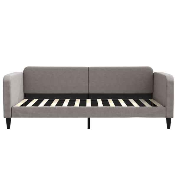 vidaXL daybed 100x200 cm stof gråbrun