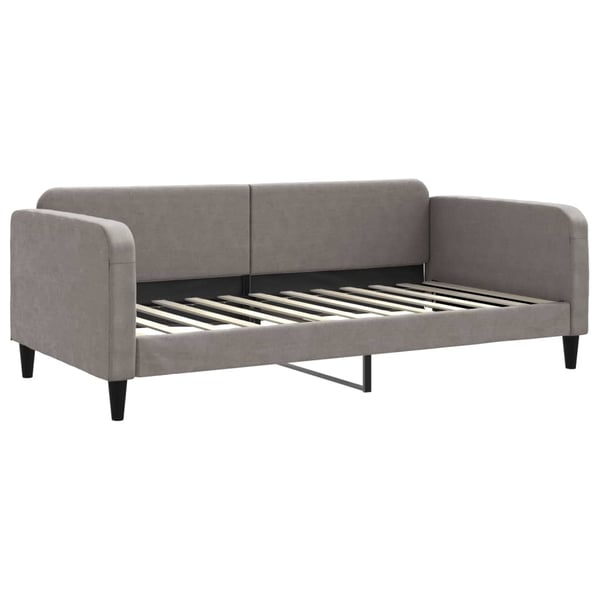 vidaXL daybed 100x200 cm stof gråbrun