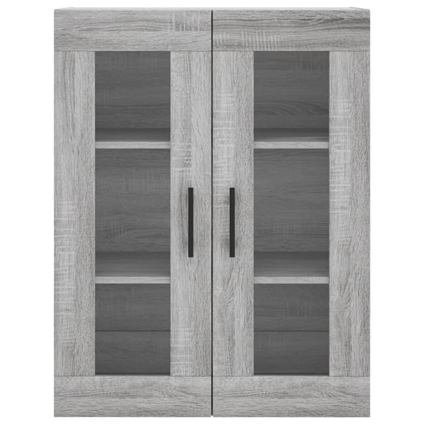 vidaXL Kaappi harmaa Sonoma 69,5x34x180 cm tekninen puu
