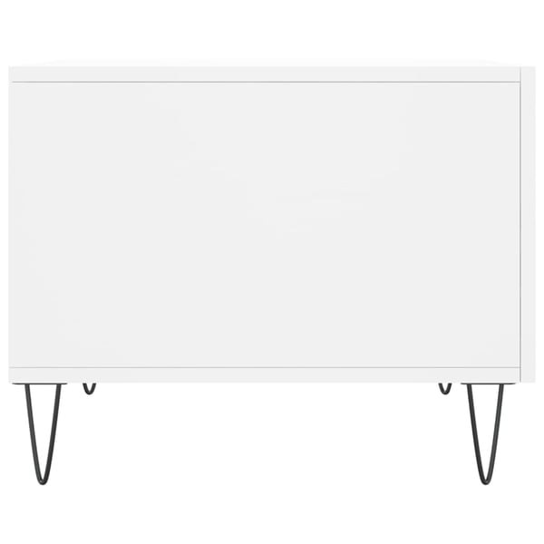 vidaXL Salongbord 2 stk hvit 50x50x40 cm konstruert tre