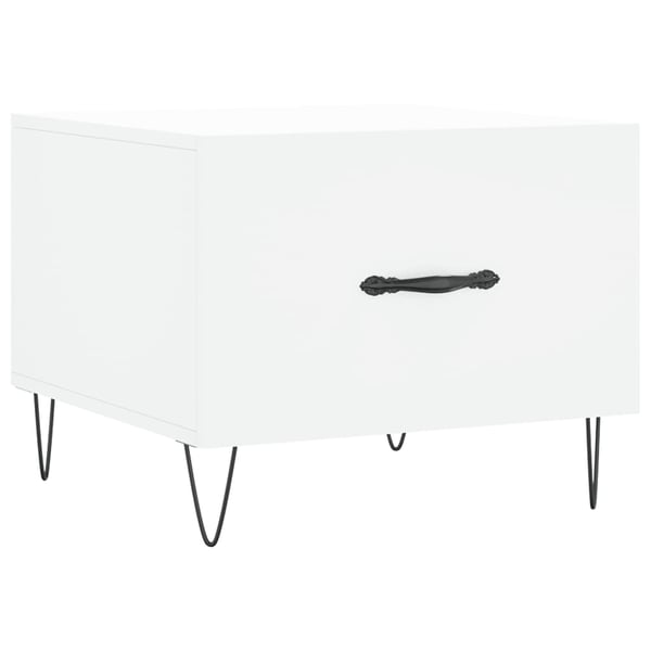 vidaXL Salongbord 2 stk hvit 50x50x40 cm konstruert tre
