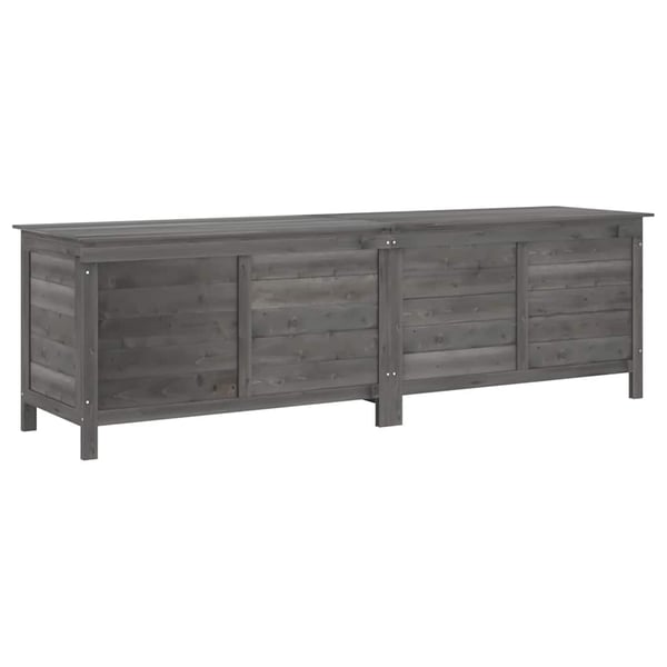 vidaXL Putekasse antrasitt 198,5x50x56,5 cm heltre gran