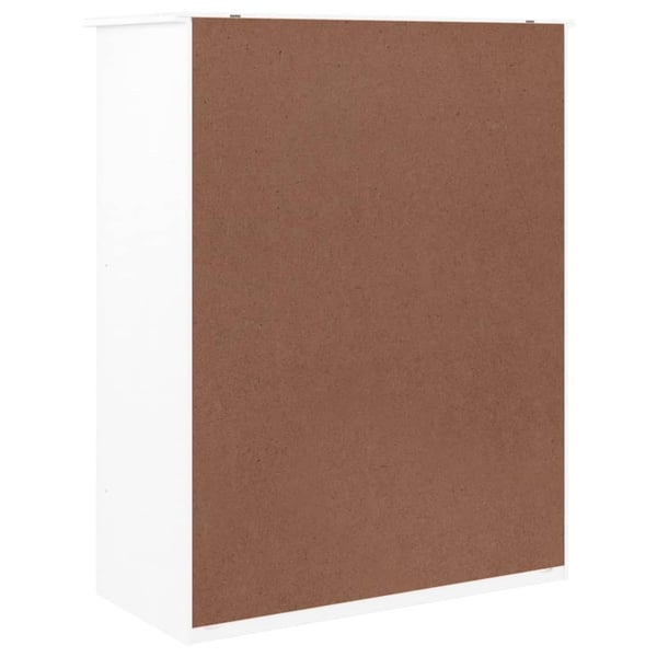 vidaXL Skoskap ALTA hvit 77x35x96 cm heltre furu