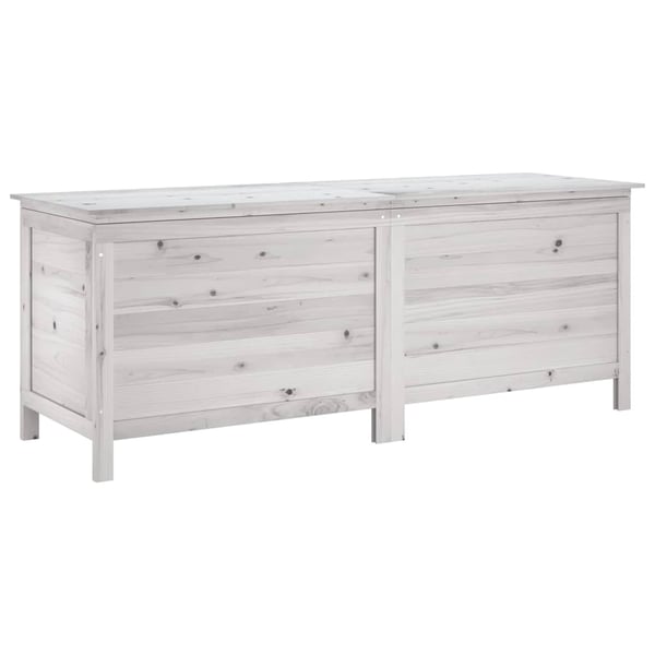 vidaXL Putekasse hvit 150x50x56,5 cm heltre gran