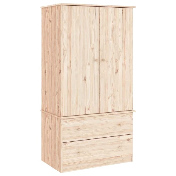 vidaXL klædeskab ALTA 90x55x170 cm massivt fyrretræ