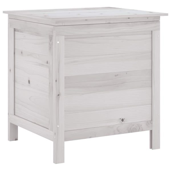 vidaXL Putekasse hvit 50x49x56,5 cm heltre gran