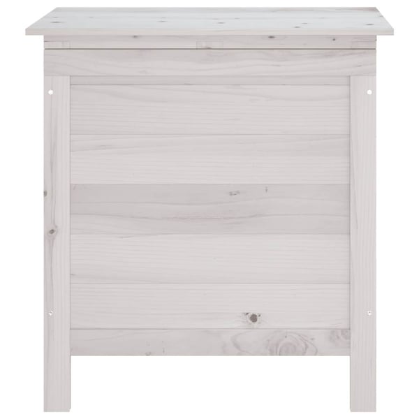 vidaXL Putekasse hvit 50x49x56,5 cm heltre gran