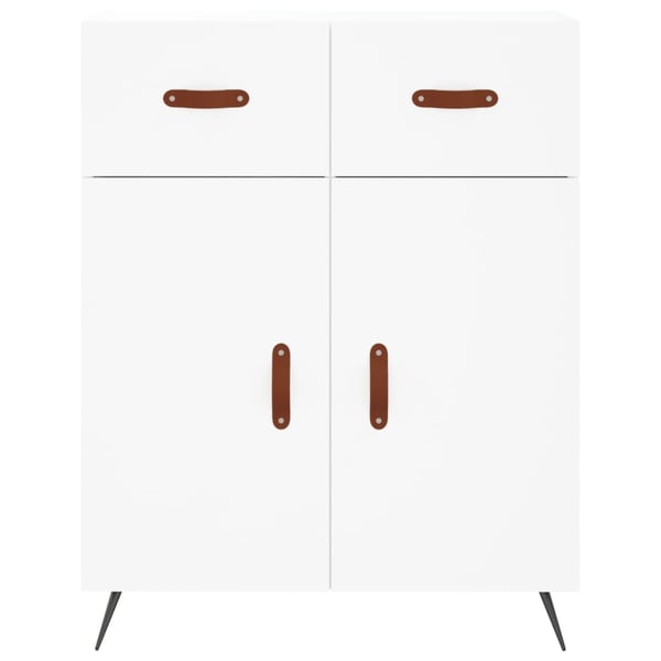 vidaXL Highboard hvit 69,5x34x180 cm konstruert tre