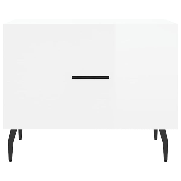 vidaXL Salongbord 2 stk høyglans hvit 50x50x40 cm konstruert tre