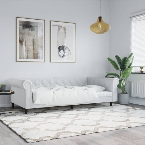 vidaXL daybed 100x200 cm kunstlæder hvid