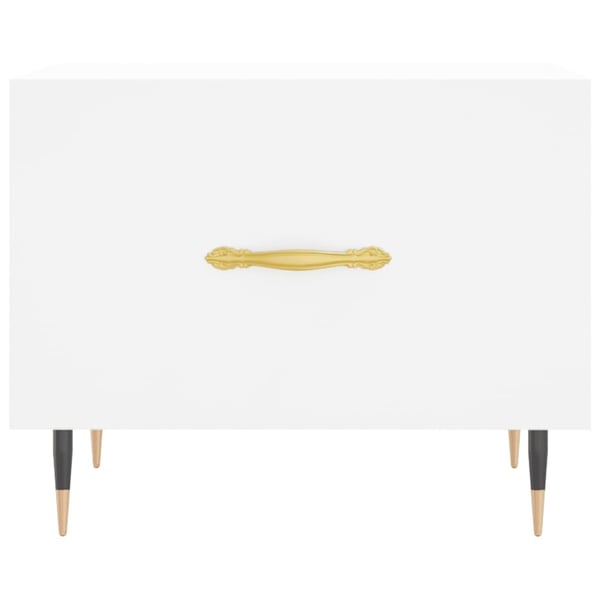 vidaXL Salongbord 2 stk hvit 50x50x40 cm konstruert tre