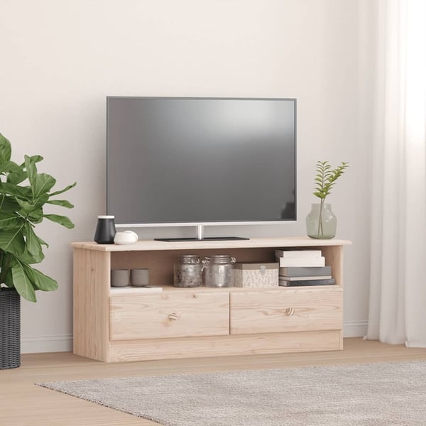vidaXL TV-benk ALTA 100x35x41 cm heltre furu