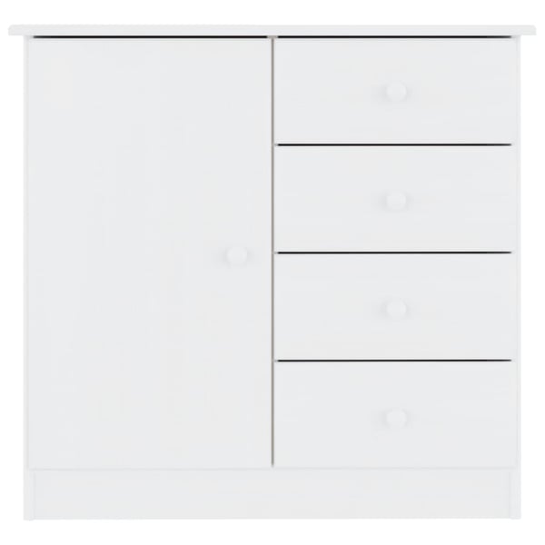 vidaXL Skjenk ALTA hvit 77x35x73 cm heltre furu