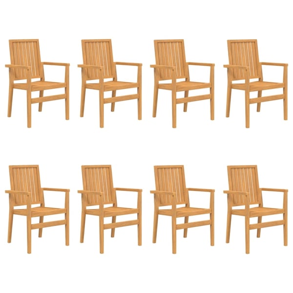 vidaXL Utendørs spisestue 9 deler heltre teak