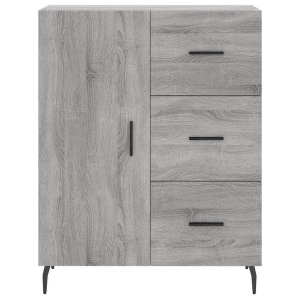 vidaXL Highboard grå sonoma 69,5x34x180 cm konstruert tre