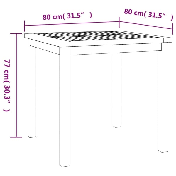 vidaXL Hagespisegruppe 5 deler heltre teak