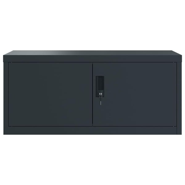 vidaXL Arkistokaappi antrasiitti 90x40x110 cm teräs