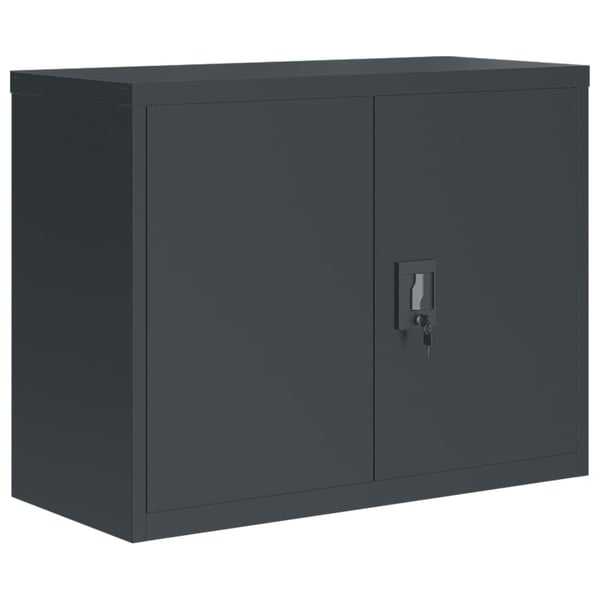 vidaXL Arkistokaappi antrasiitti 90x40x110 cm teräs
