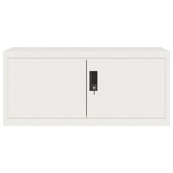 vidaXL Arkivskap hvit 90x40x220 cm stål