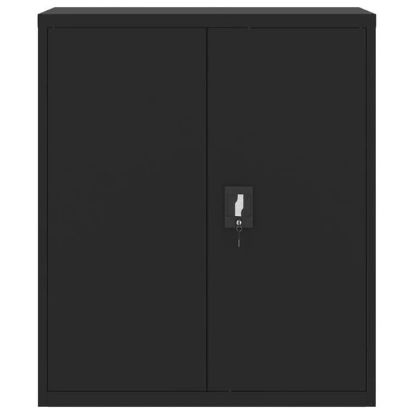vidaXL arkivskab 90x40x145 cm stål sort