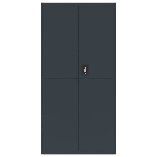 vidaXL Arkivskap antrasitt 90x40x220 cm stål