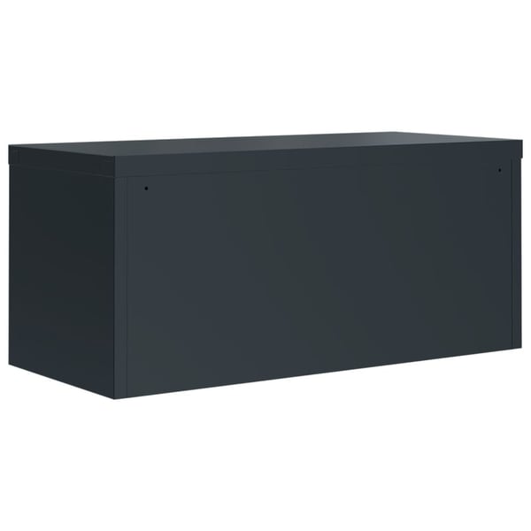 vidaXL Arkivskap antrasitt 90x40x220 cm stål