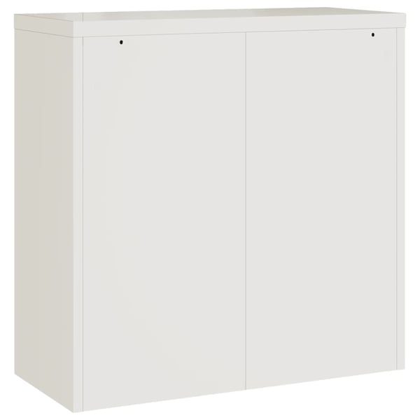 vidaXL Arkivskap hvit 90x40x130 cm stål