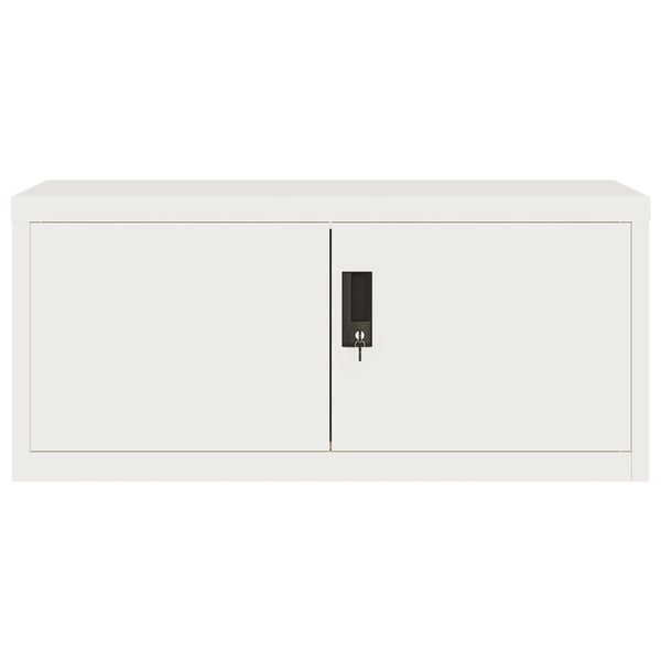 vidaXL Arkivskap hvit 90x40x110 cm stål