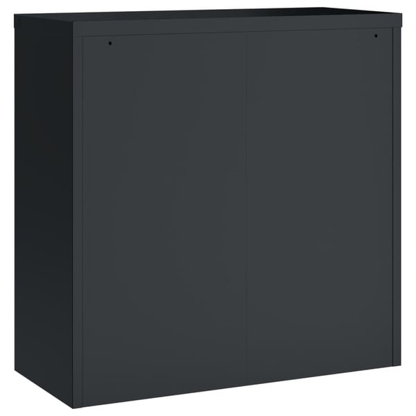 vidaXL Arkivskap antrasitt 90x40x130 cm stål
