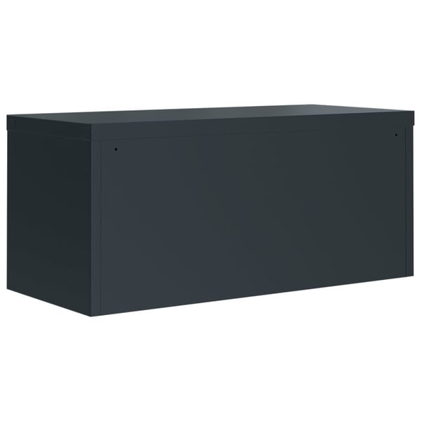 vidaXL Arkivskap antrasitt 90x40x130 cm stål