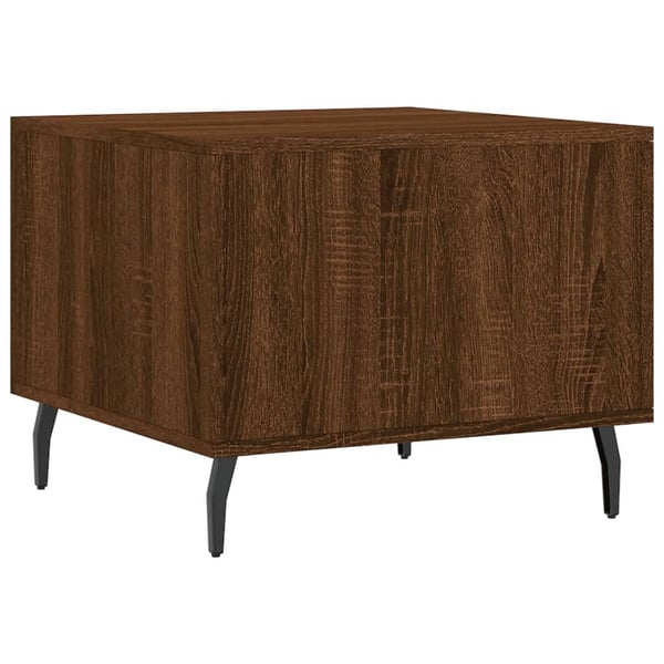 vidaXL Salongbord 2 stk brun eik 50x50x40 cm konstruert tre