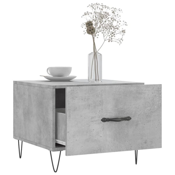 vidaXL sofaborde 2 stk. 50x50x40 cm konstrueret træ betongrå