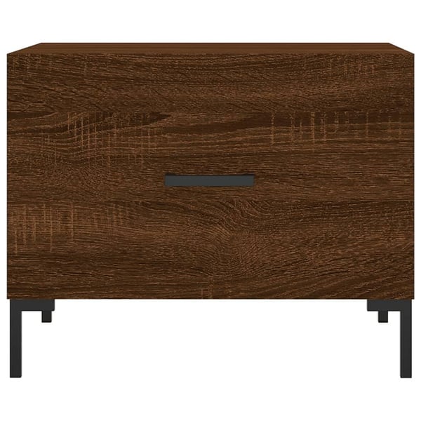 vidaXL Salongbord 2 stk brun eik 50x50x40 cm konstruert tre