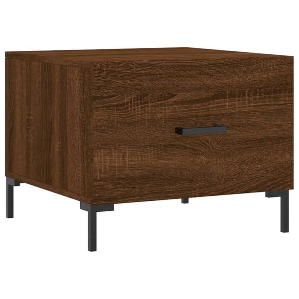vidaXL Salongbord 2 stk brun eik 50x50x40 cm konstruert tre